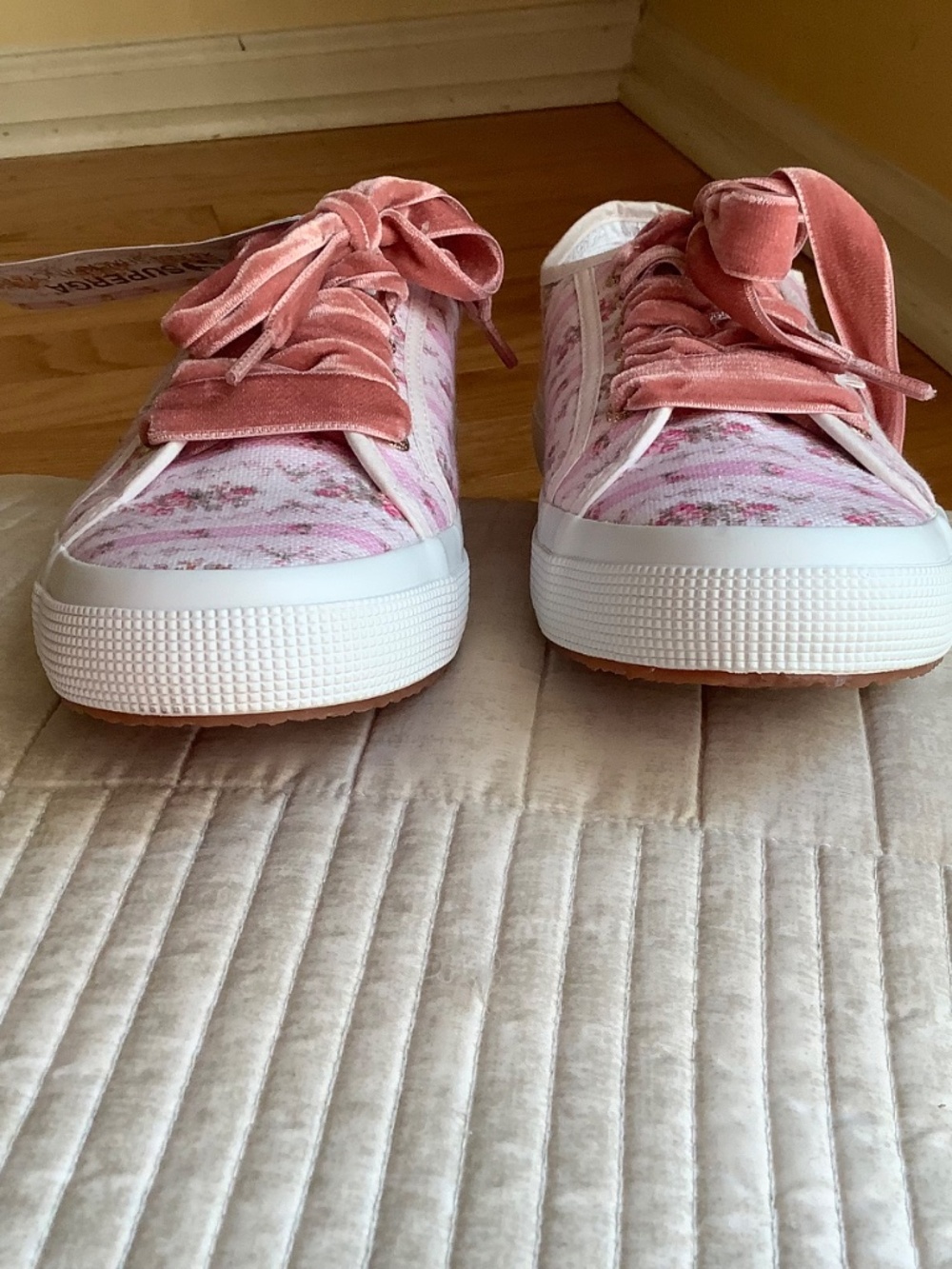 LoveShackFancy × Superga Classic Sneaker Pink floral SZ 10 - Picture 10 of 15